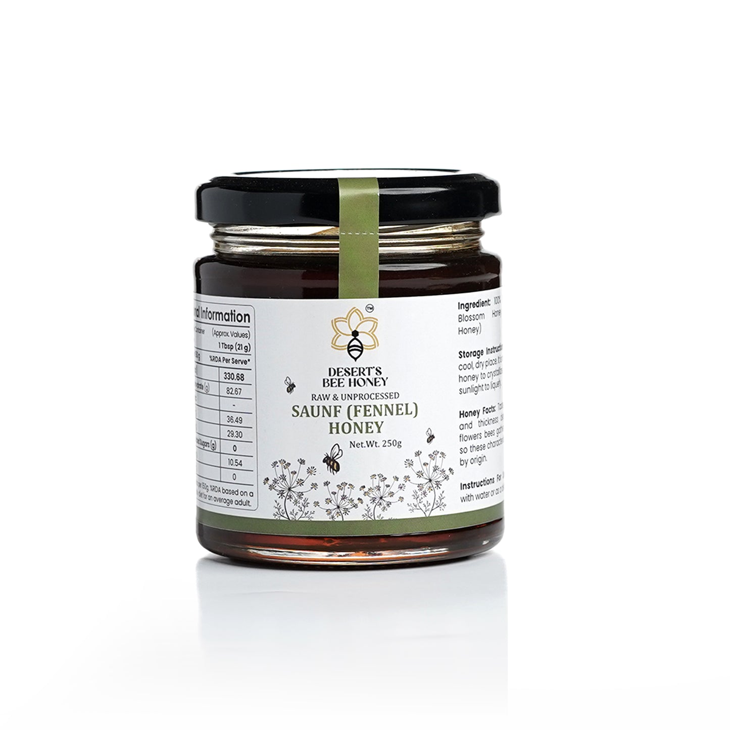 Saunf (Fennel) Raw Honey | Chemical-Free, No Heat, No Adulteration