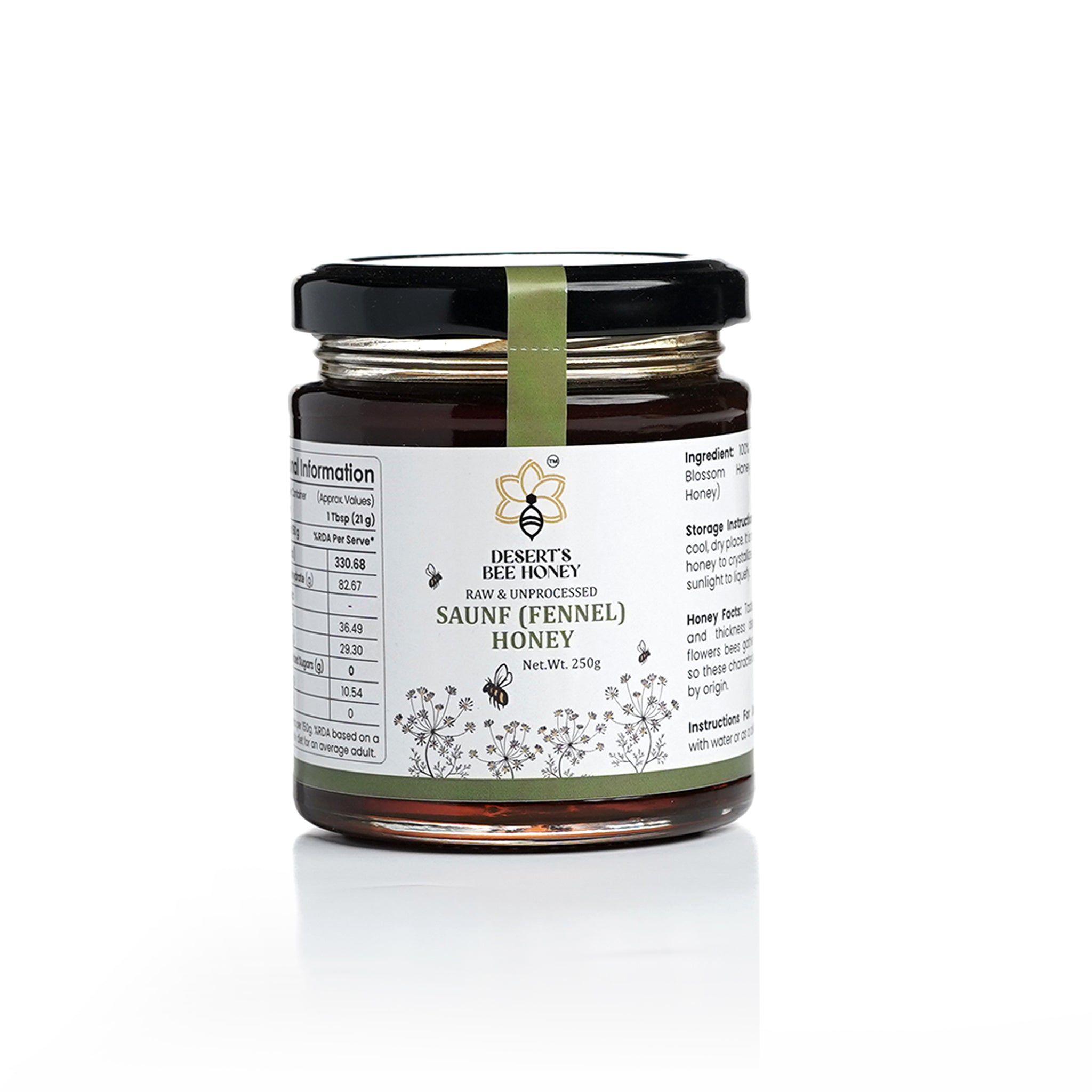 Saunf (Fennel) Raw Honey | Chemical-Free, No Heat, No Adulteration