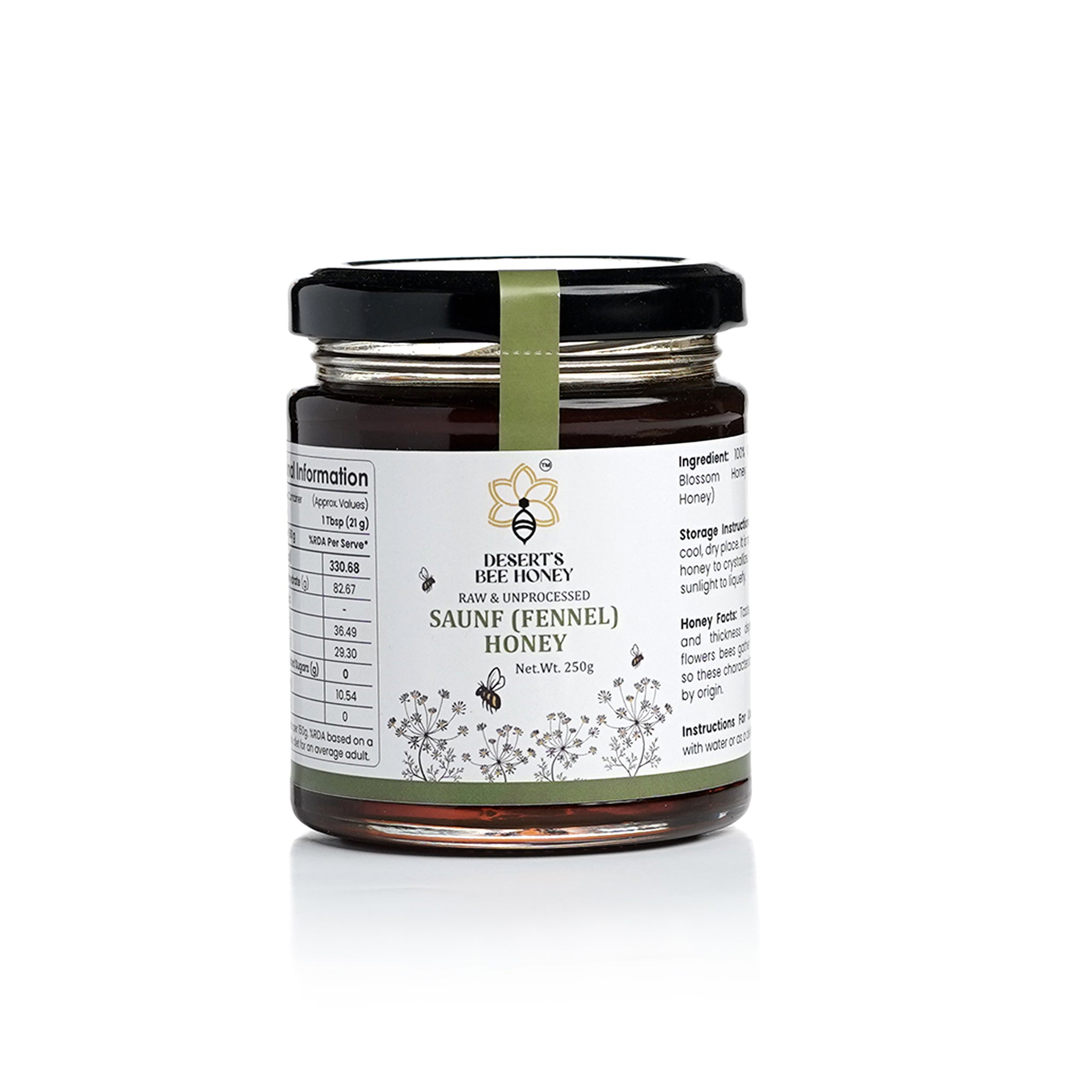 Saunf (Fennel) Raw Honey | Chemical-Free, No Heat, No Adulteration